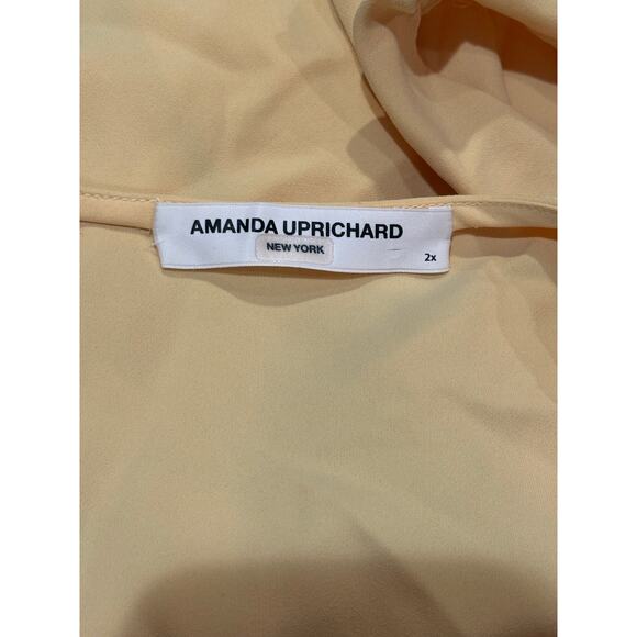 Amanda Uprichard Martinique Yellow Midi Belted Wrap Dress size 2X - Picture 8 of 8